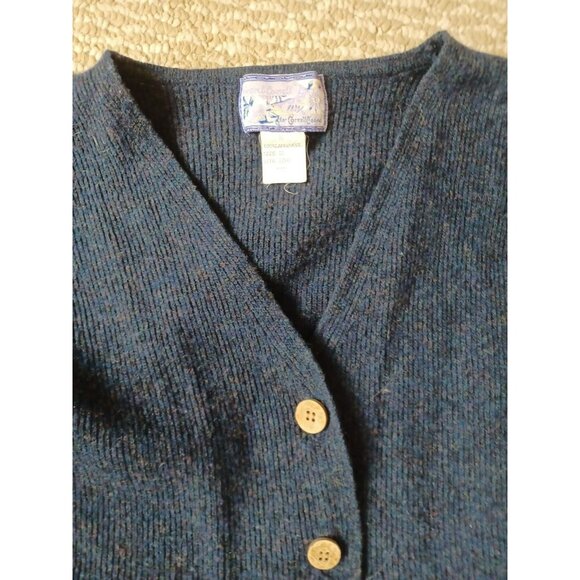 Vintage April Cornell Lambswool W. Wood Buttons Cardigan Sweater M - Picture 2 of 3